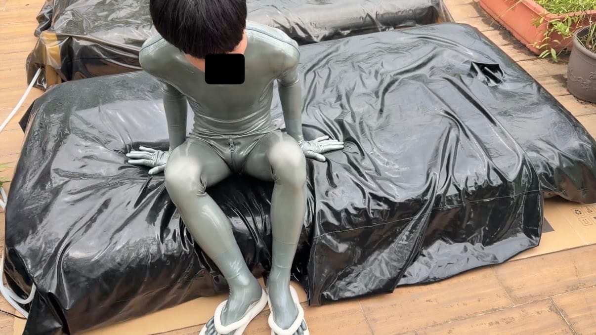 在陽台玩真空床 第三回合