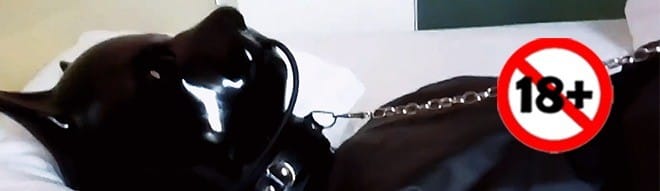 Rubber slave in hotel part.2