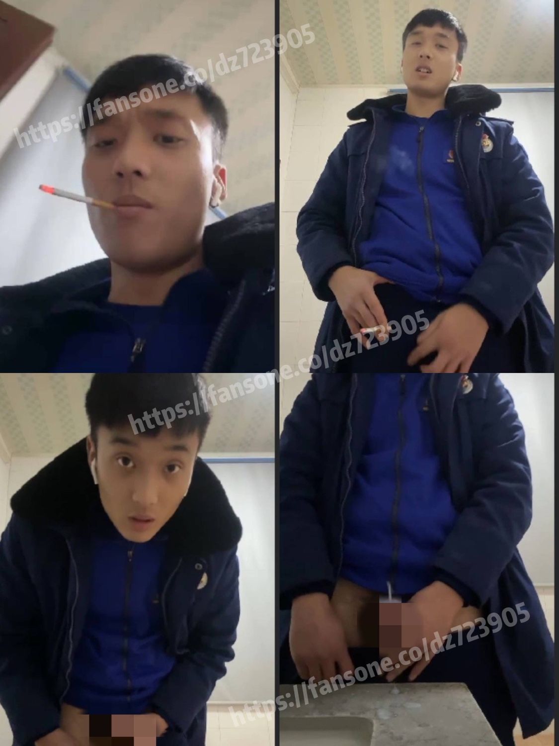 我丢，好销魂啊，表情和声音都好销魂，好爷们的一个消防员，太骚了，呻吟起来了