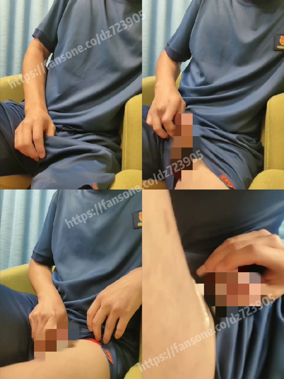 还害羞不怎么露脸，不过这种从侧面掏出来玩还挺有感觉的，随时随地手就可以伸进去，最后直接🐍在大腿上