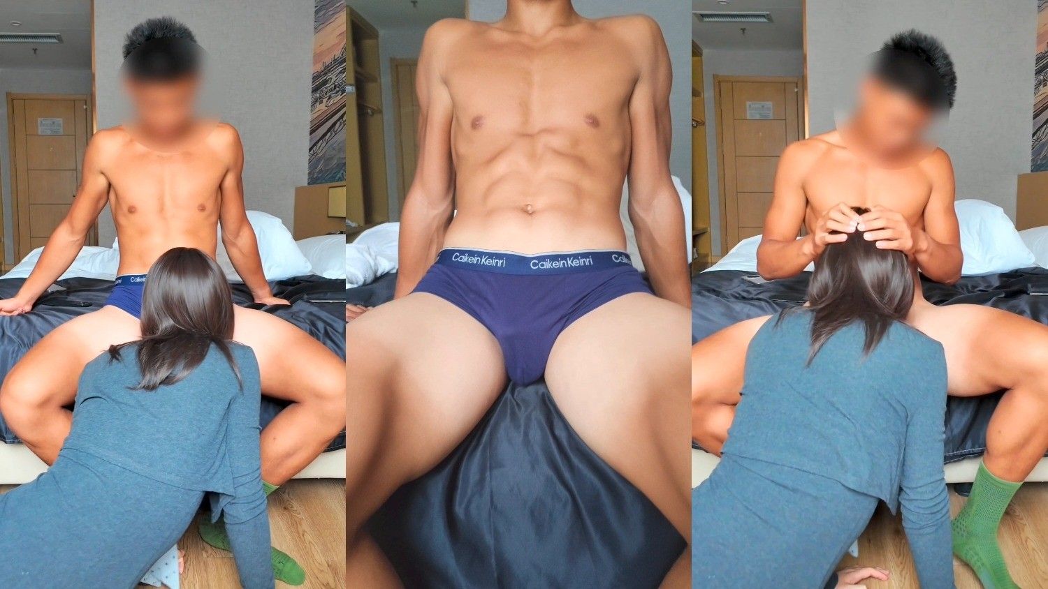 又高又強壯，才成年的大雞吧男孩，他第一次破處時，直接無套插入了女朋友的陰道！（上）時長:5分47秒