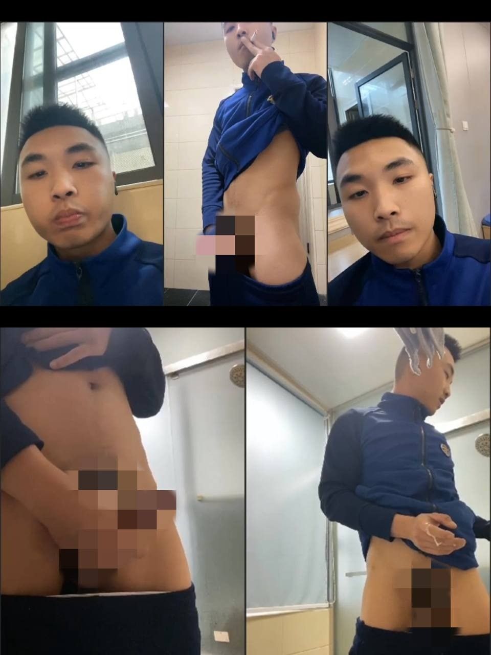 原创记者勾引系列，这个现役直男好man啊，身材也好诱人，我想问现役的吊都这么大吗，而且射的到处都是，快射的时候也是忍不住骚话