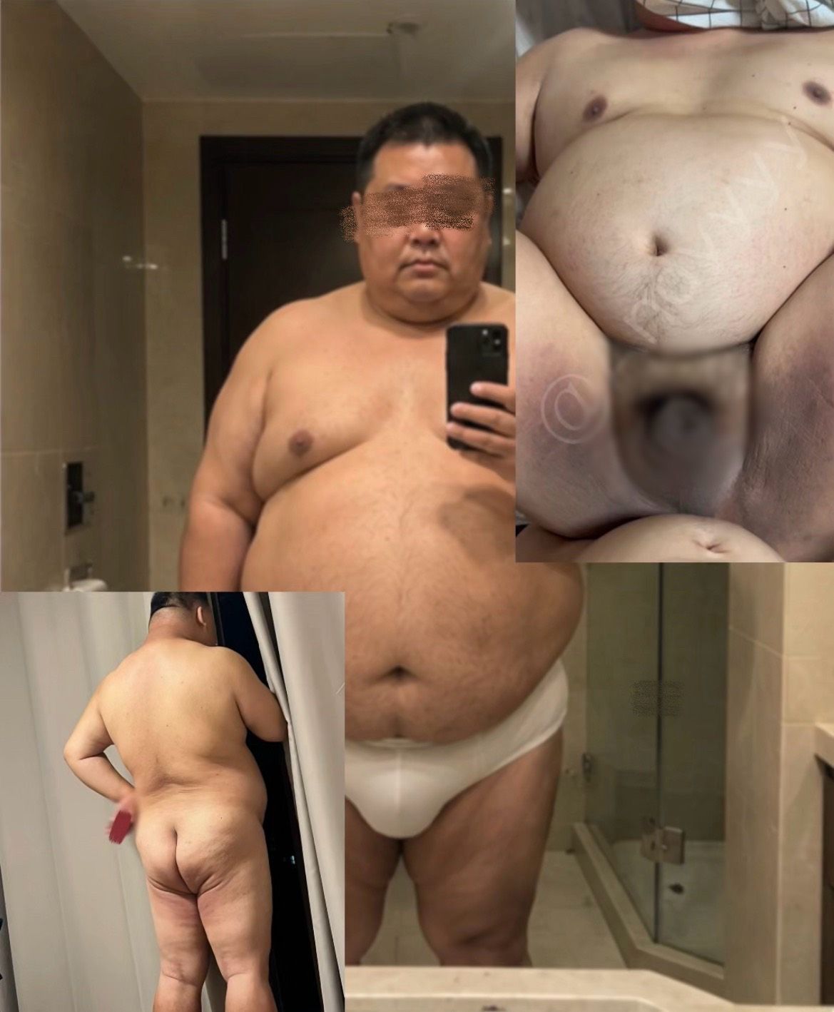 35岁182cm150kg学校班主任深夜聊完跑几十公里来找爸爸打桩,说自己很耐结果在爸爸的各种打桩下被操射了出来!