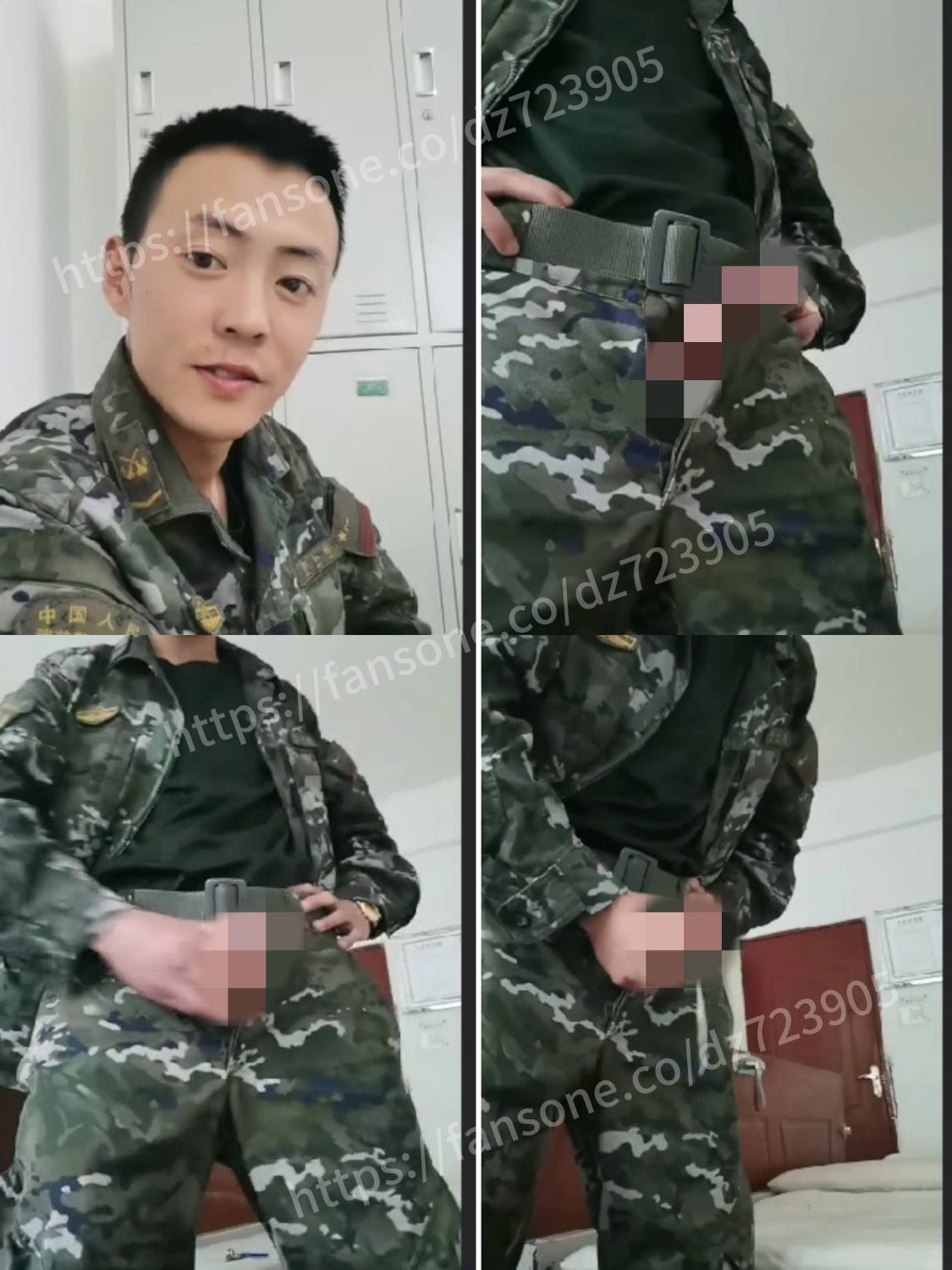 这个武警班长瘾特别大有好多部慢慢追，隔壁战友在玩，他在打飞机，射的时候表情好销魂