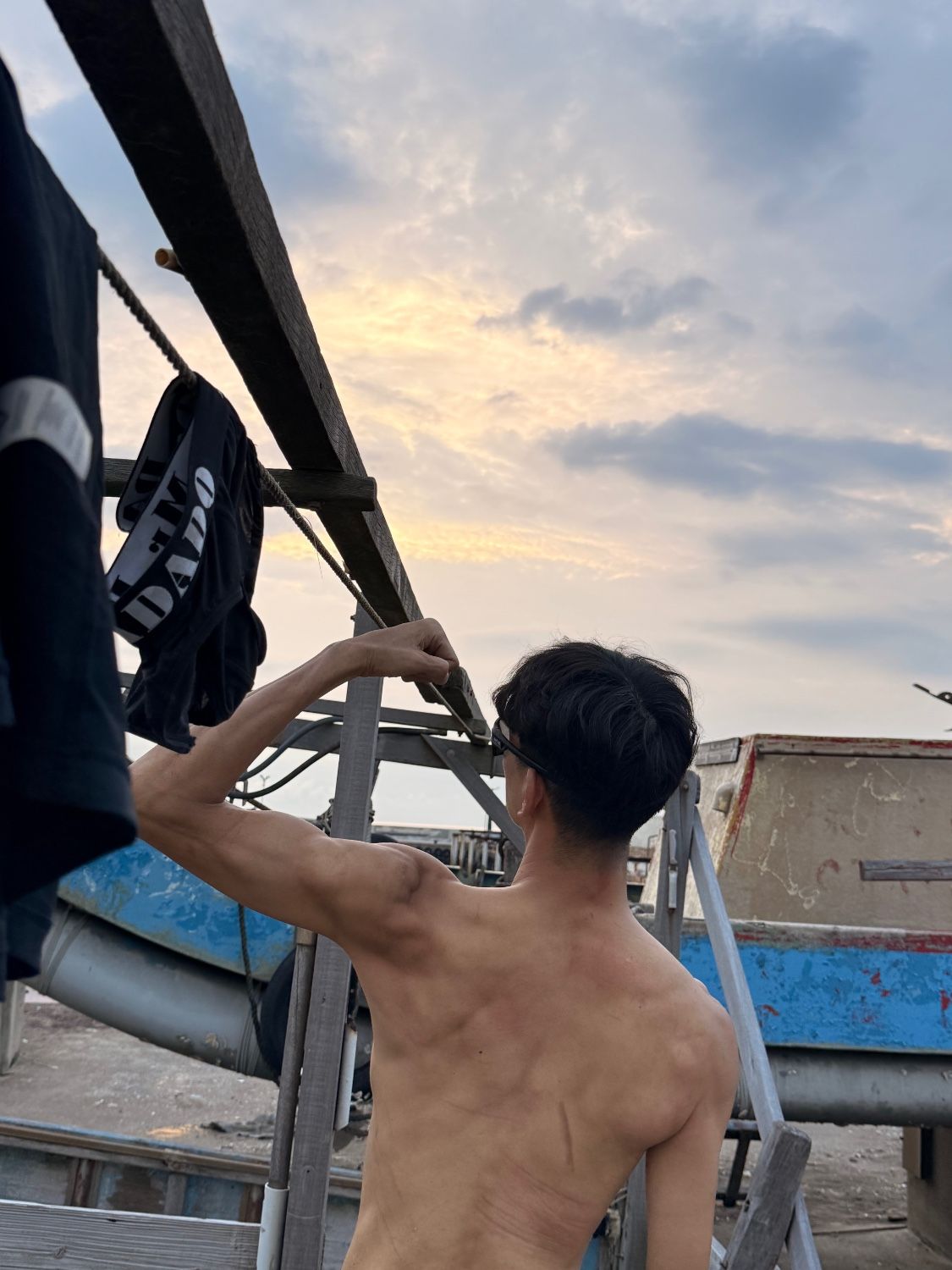 船上的景色很漂亮